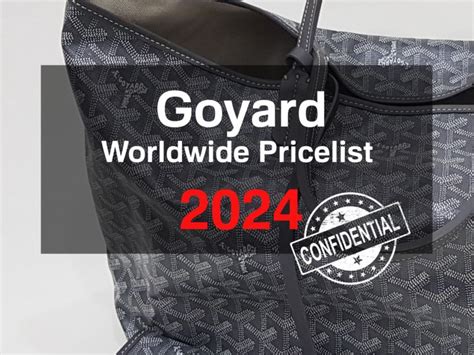 2024 Goyard Price List (USA vs. Paris) .